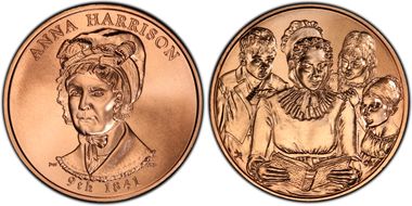 (2009) Medal Anna Harrison MS67RD