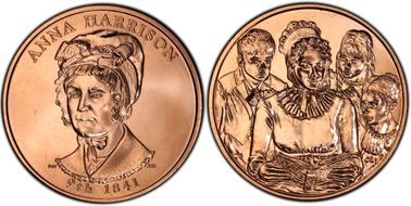 (2009) Medal Anna Harrison MS65RD