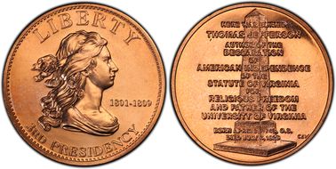 (2007) Medal Jefferson's Liberty MS66RD