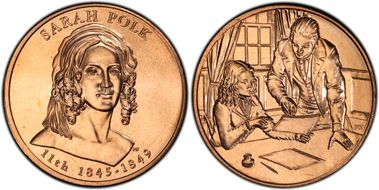 (2009) Medal Sarah Polk MS66RD