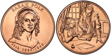 (2009) Medal Sarah Polk MS67RD