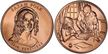 (2009) Medal Sarah Polk MS66RD