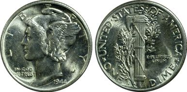 1944-S 10C MS63