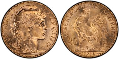 1914 20 Fr Gad-1064a F-535 Refrappe MS65