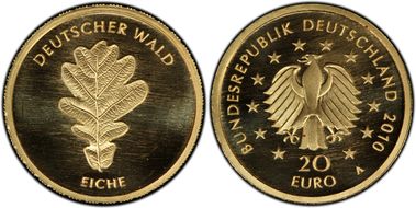 2010-A € 20 German Woods-Oaktree PR69DCAM
