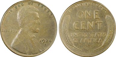 1924-S 1C XF40BN
