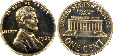 1960 1C Small Date PR67RD