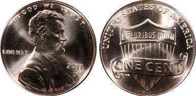 2011-D 1C Shield MS67RD