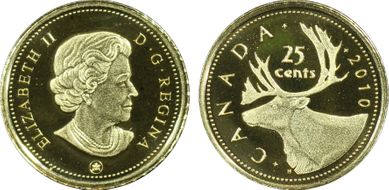 2010 25C Caribou Gold PR69DCAM