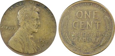 1909-S 1C Lincoln VF20BN