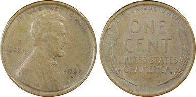 1909-S 1C Lincoln AU58BN