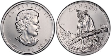 2012 $5 Cougar MS68