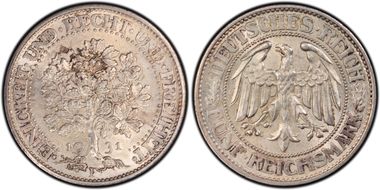 1931-F 5 Mk Oak Tree J-331 MS62