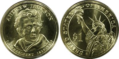 2008-D $1 Andrew Jackson - Pos A Satin Finish SP68