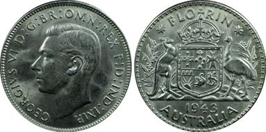 1943-S Florin KM-40  Ag MS62
