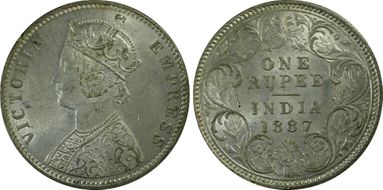 1887-C Rupee SW-6.96 MS62