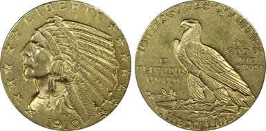1910 $5 AU55
