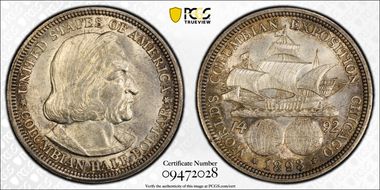 1893 50C Columbian MS61