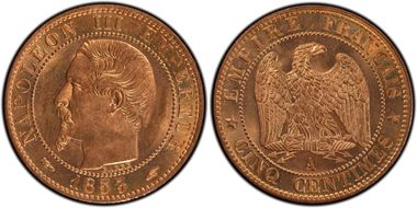 1853-A 5C Gad-152 F-116 MS65RB