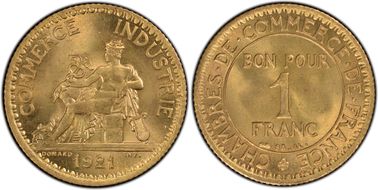 1921 1 Fr Gad-468 F-218 MS66