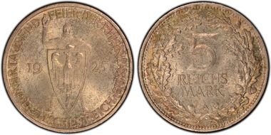 1925-A 5 Mk 1000 Years J-322 MS65