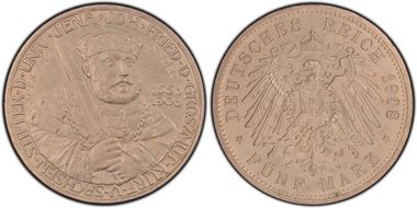 1908 5 Mk Jena Matte J-161 PR66