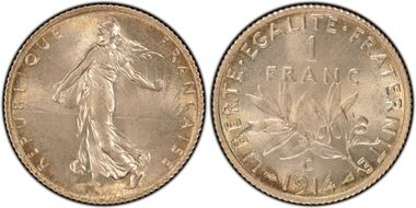 1914-C 1 Fr Gad-467 F-217 MS67