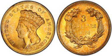 1873 $3 Closed 3 PR61