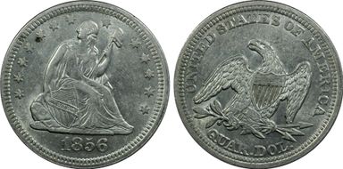 1856 25C AU55