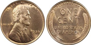 1936-D 1C MS64RD