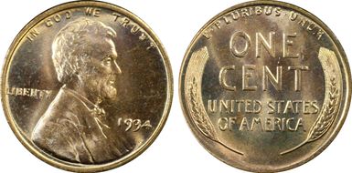 1934 1C MS65RD