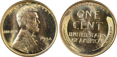 1934 1C MS65RD