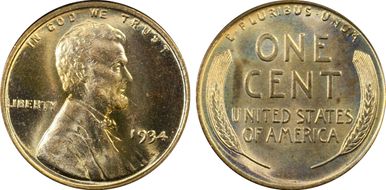 1934 1C MS65RD