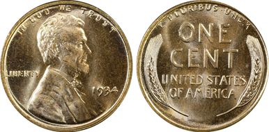 1934 1C MS65RD