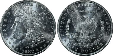1880-O $1 MS62