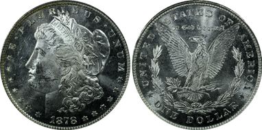 1878 8TF $1 VAM 6, Pierced Eyelid MS62