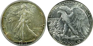 1917-D 50C Obverse AU50