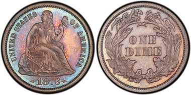 1873 10C Arrows PR66