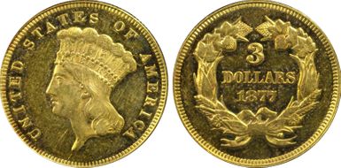 1877 $3 MS61