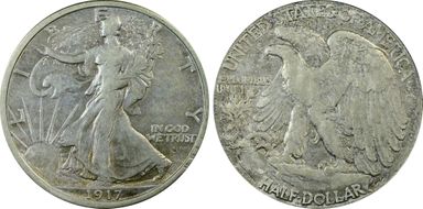 1917-S 50C Obverse XF40