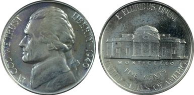 1940 5C Reverse of 1940 PR65