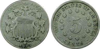 1883 5C Shield VF30