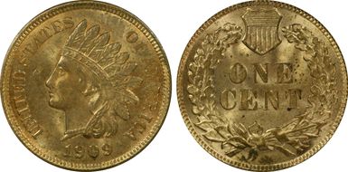 1909 1C Indian MS63RB