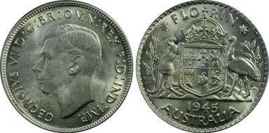 1945(m) Florin KM-40  Ag MS63