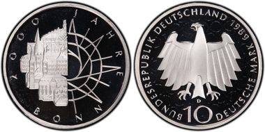 1989-D 10 Mk Bonn PR68DCAM