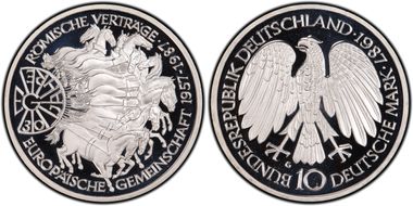 1987-G 10 Mk European Unity PR69DCAM