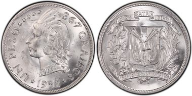 1952 Peso KM-22  Ag MS64
