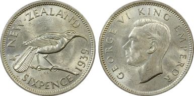 1939 6D KM-8 Ag MS63