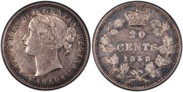 1858 20C Coinage ↑↓ XF45