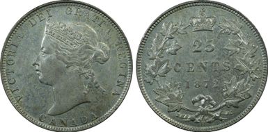 1872-H 25C Large 2 AU55